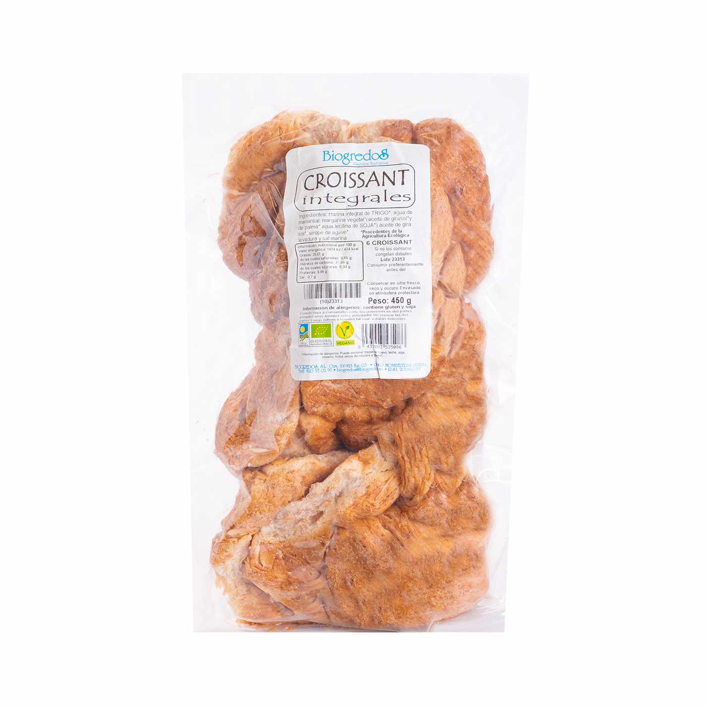 Croissant Integral 450g (6uds) Biogredos