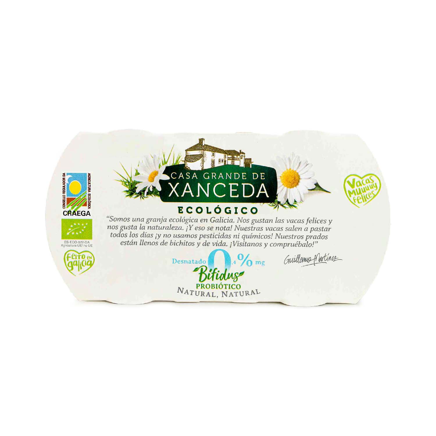 Yogur Cremoso Desnatado Natural 2uds Casa Grande De Xanceda