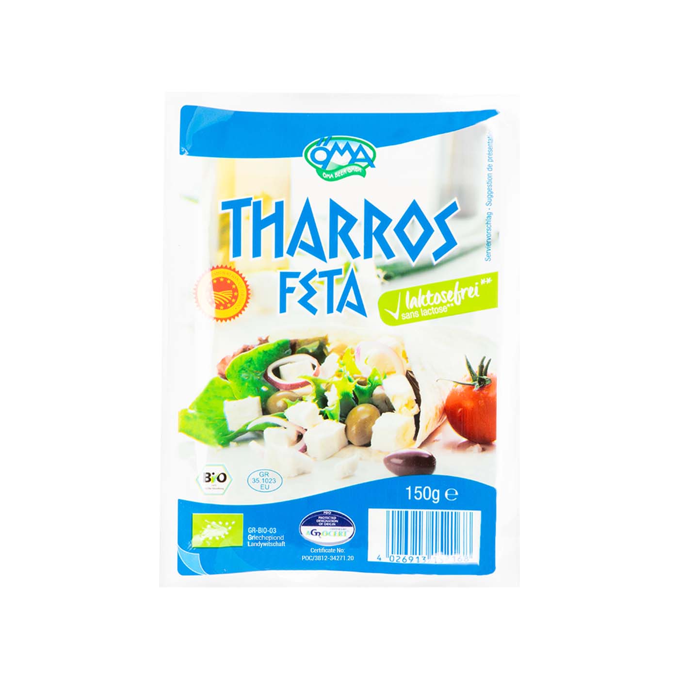 Queso fetta sin lactosa 150g Öma Dbeers