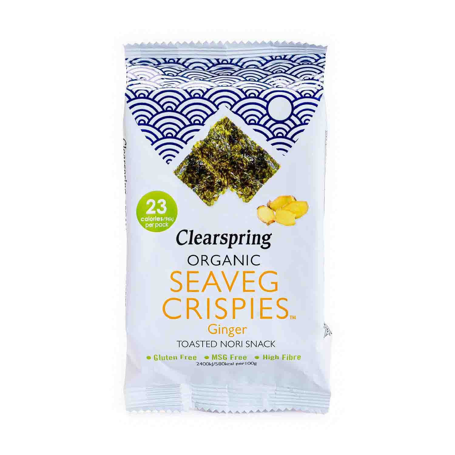 Snack de Alga Nori con Jengibre Clearspring