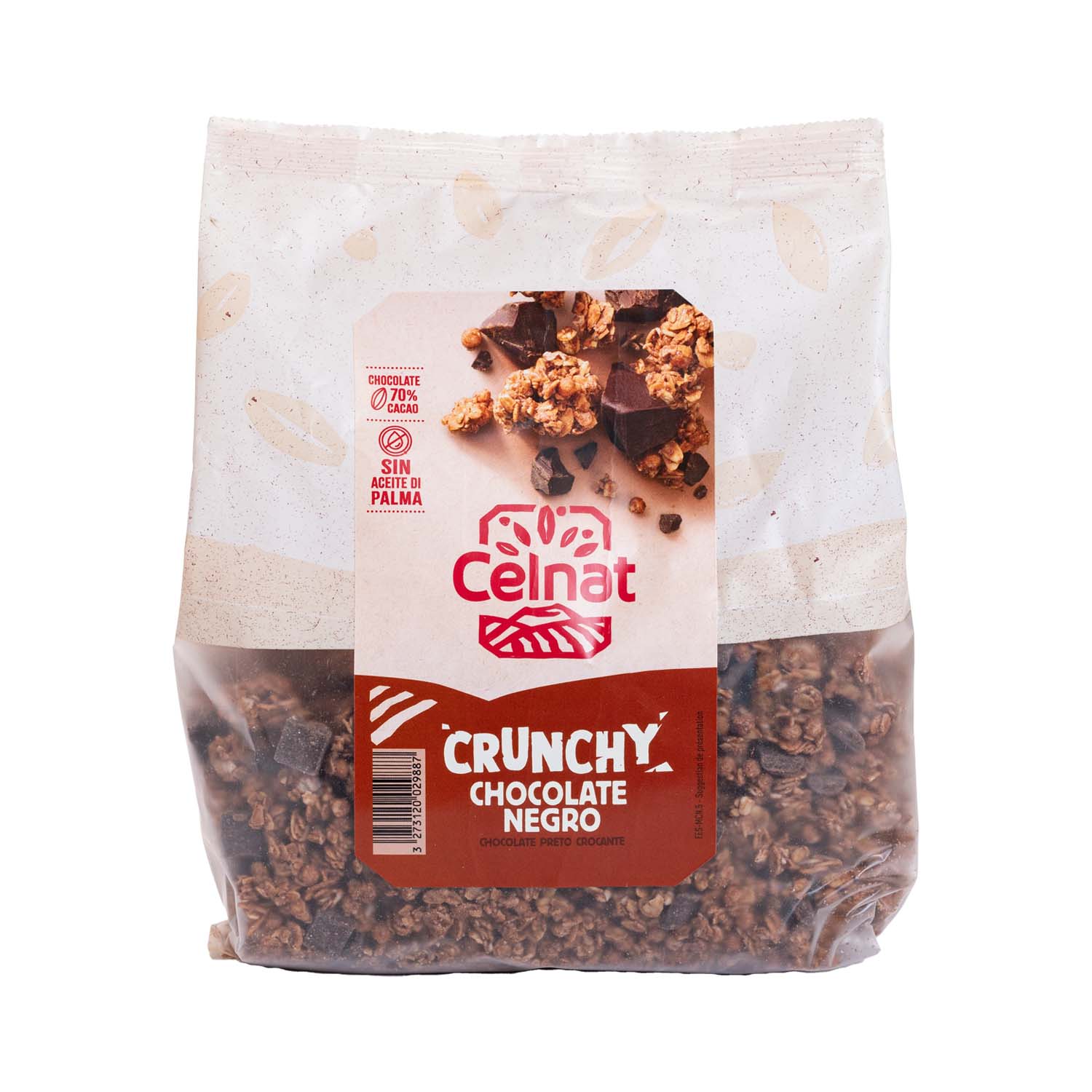Crunchy de Chocolate Negro 500g Celnat