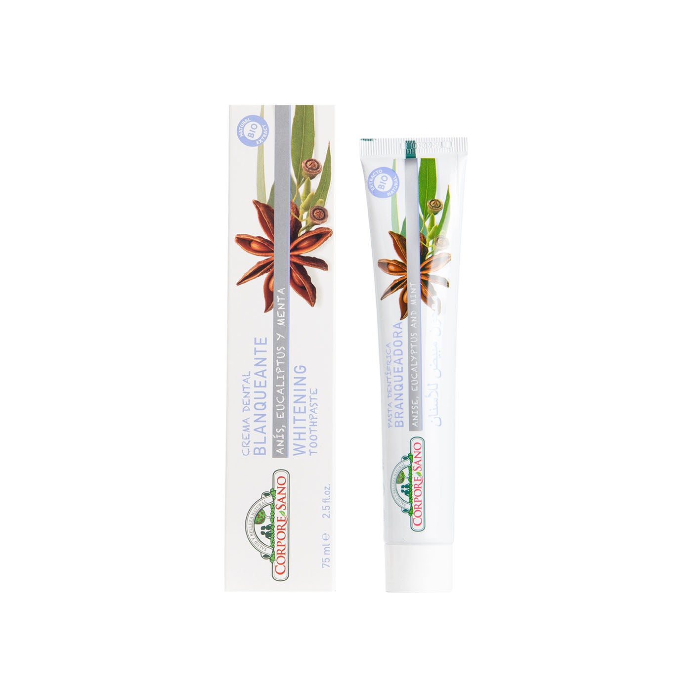 Dentífrico dental blanqueante 75ml Corpore Sano