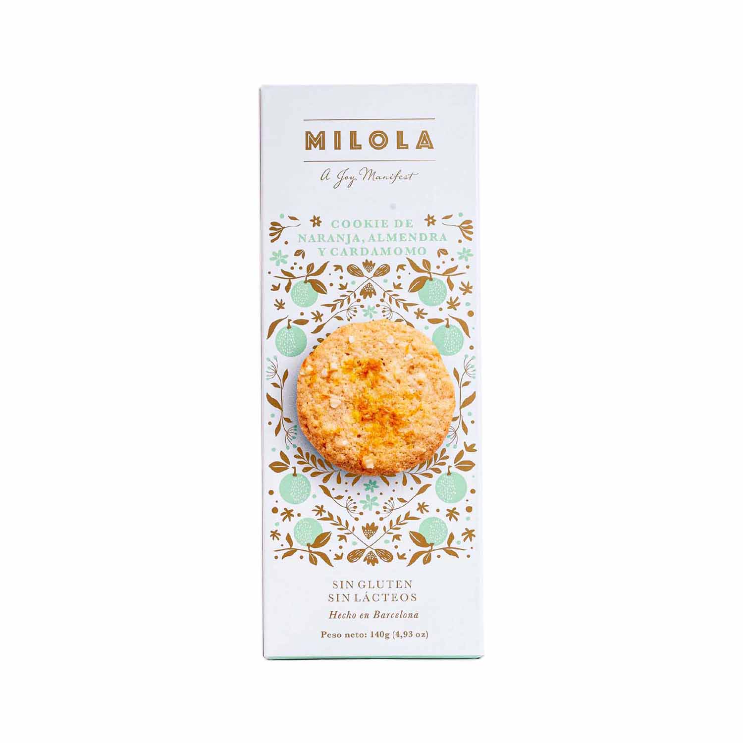 Galletas sin gluten con naranja, almendra y cardamomo 140g Milola