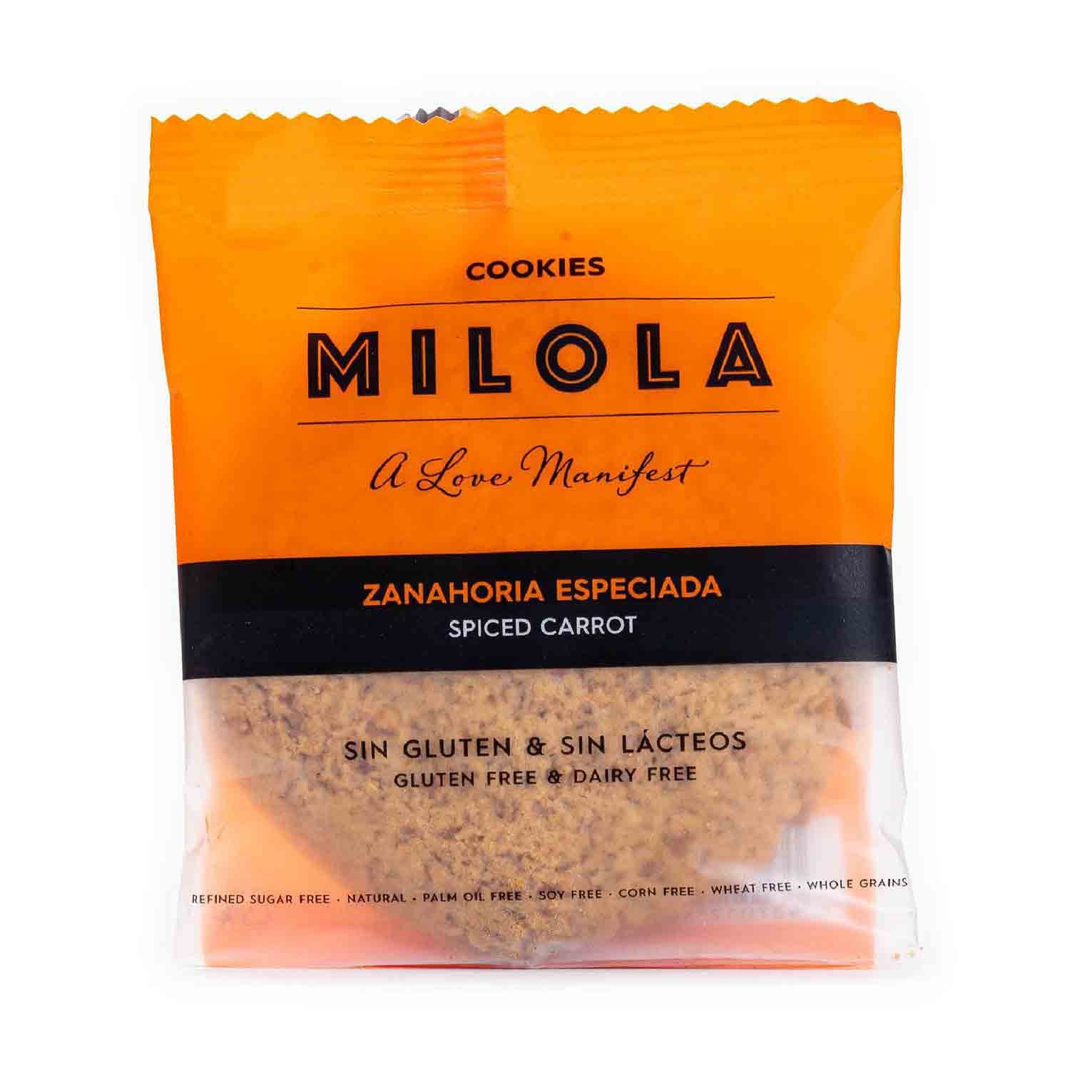 Cookie sin gluten con zanahoria especiada 50g Milola
