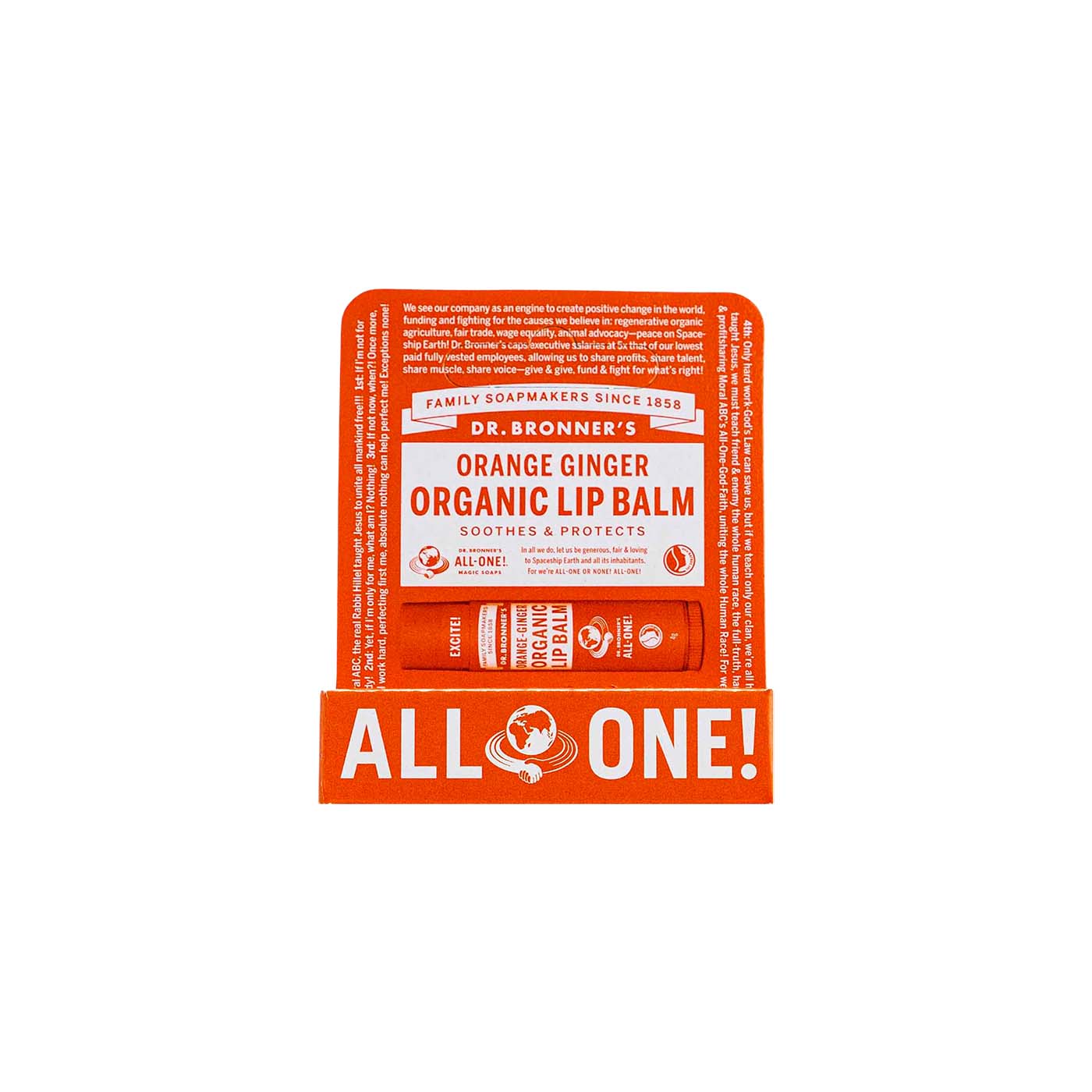Bálsamo labial Naranja-jengibre Dr. Bronner's