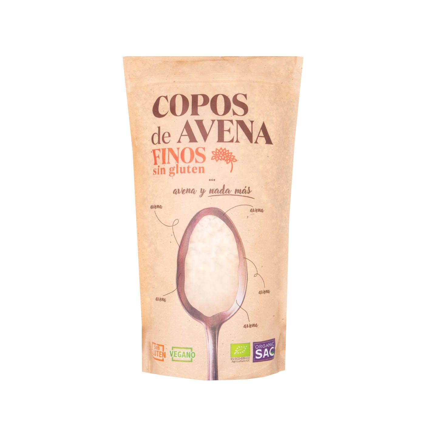 Copos de Avena sin Gluten 1kg Organic Sac
