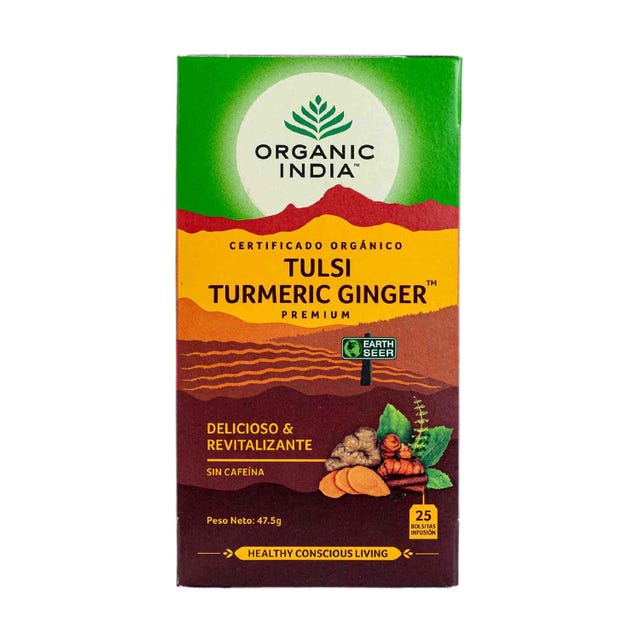 Tulsi Turmeric Ginger 25uds Organic India