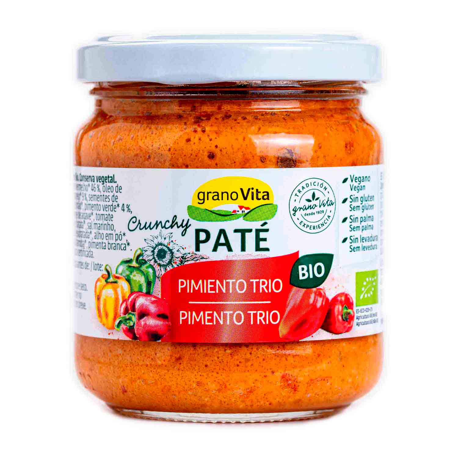 Paté crunchy de tres pimientos 175g Granovita