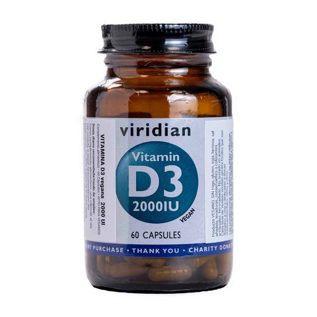 Vitamina D3 vegana 2000iu 60 cápsulas Viridian