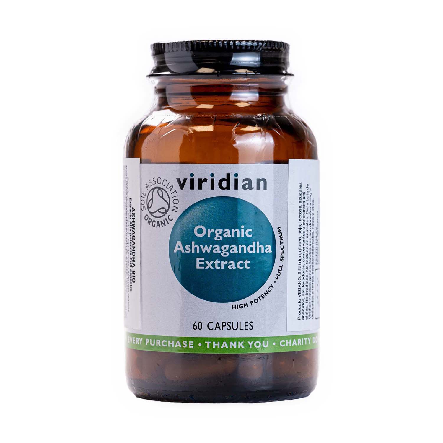 Ashwagandha Extracto Bio 60 cápsulas Viridian