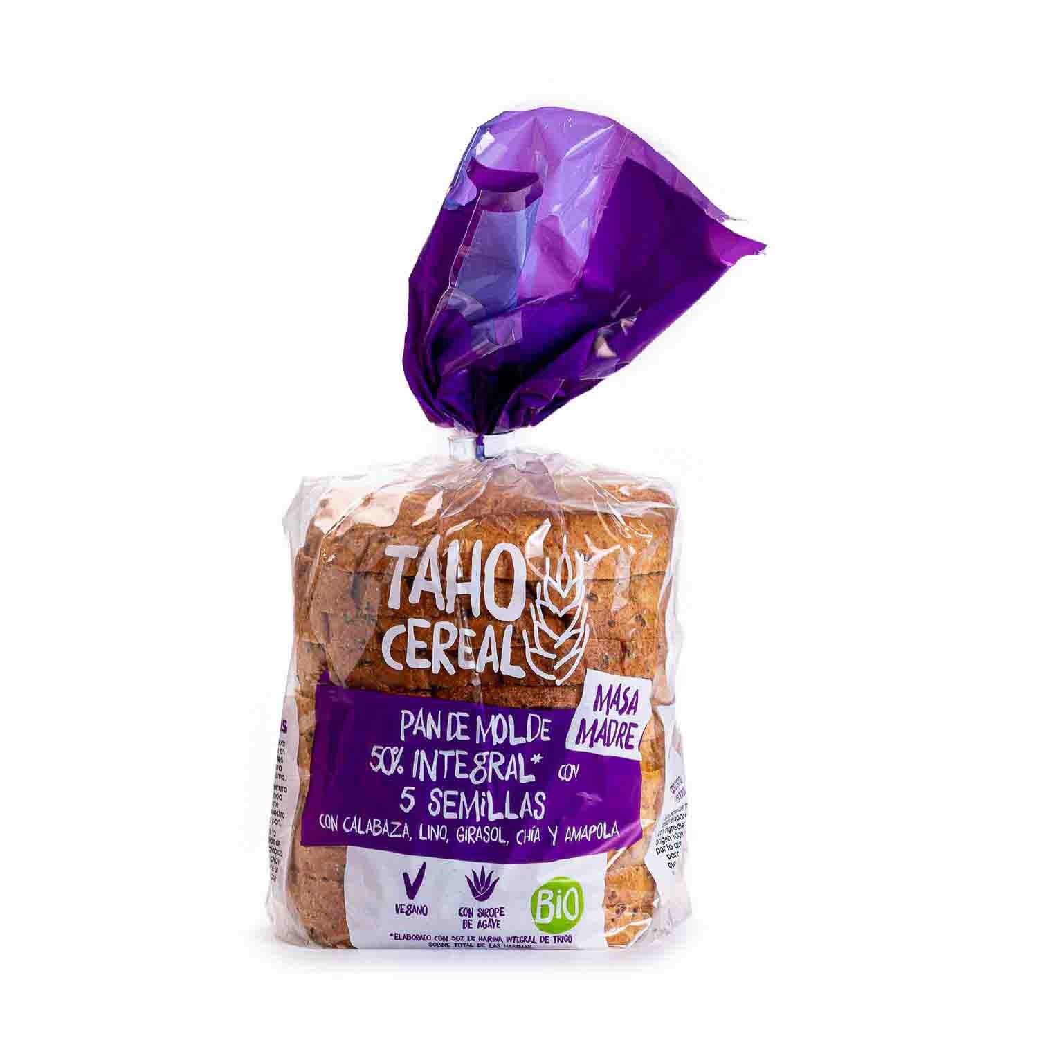 Pan de Molde con 5 Semillas 400g Taho Cereal