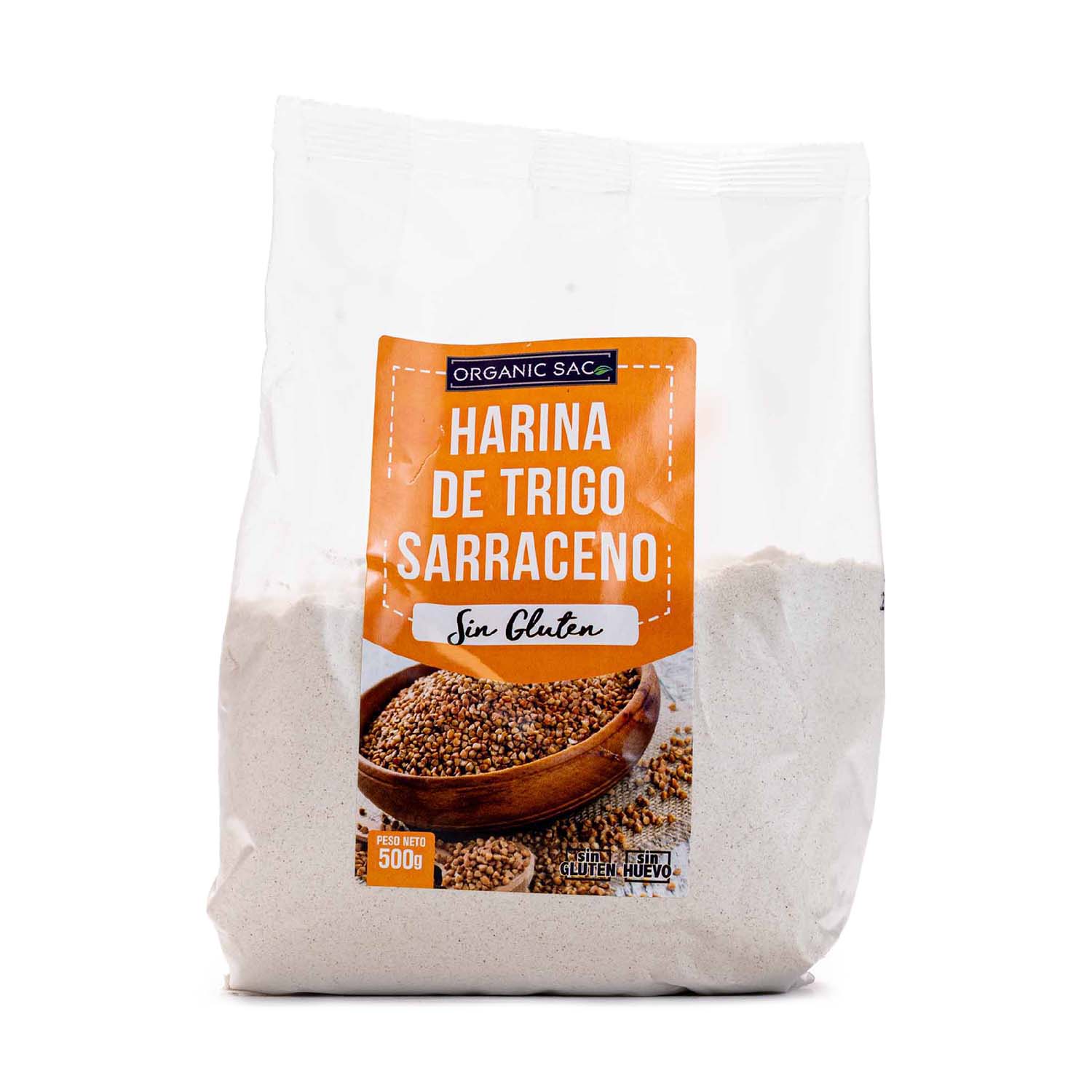 Harina de trigo sarraceno sin gluten 500g Organic Sac
