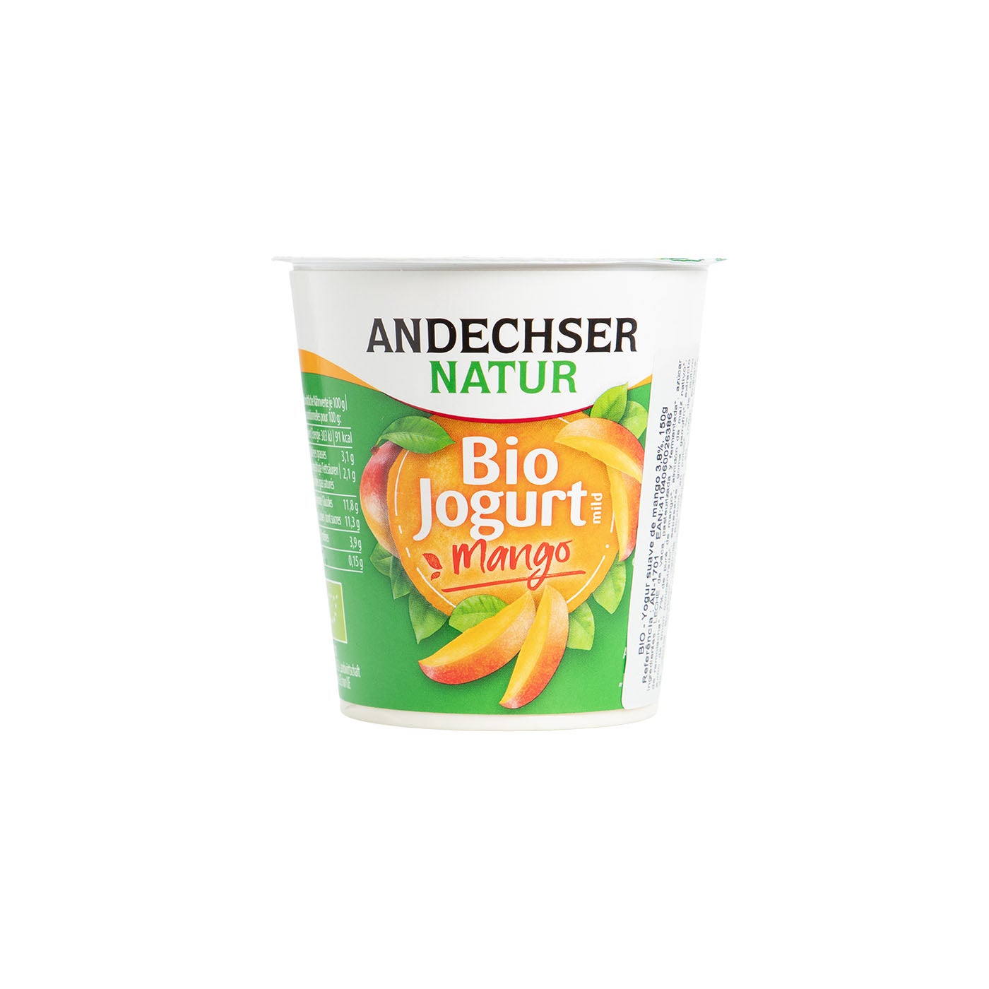 Yogur Suave de Vaca Mango 150g Andechser Natur