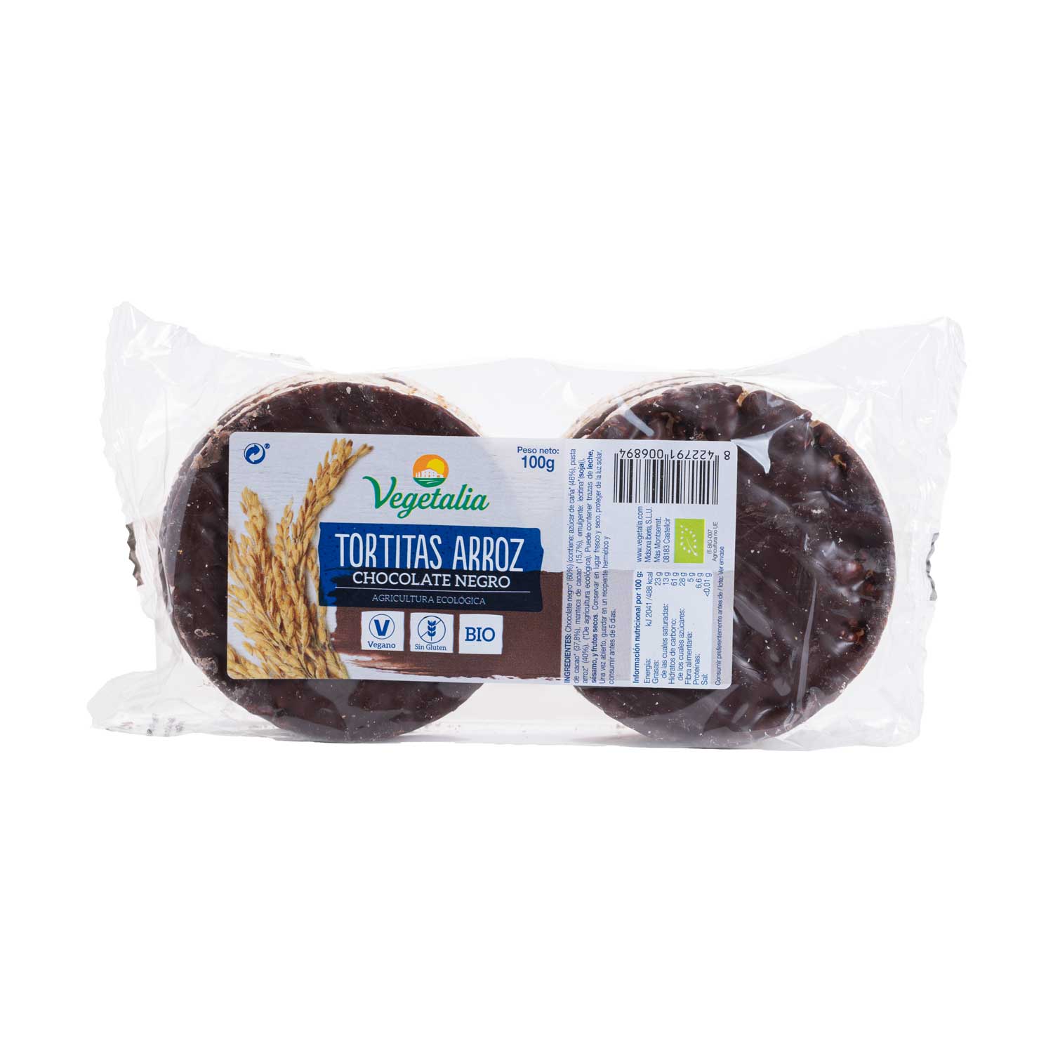 Tortitas de Arroz y Chocolate Negro