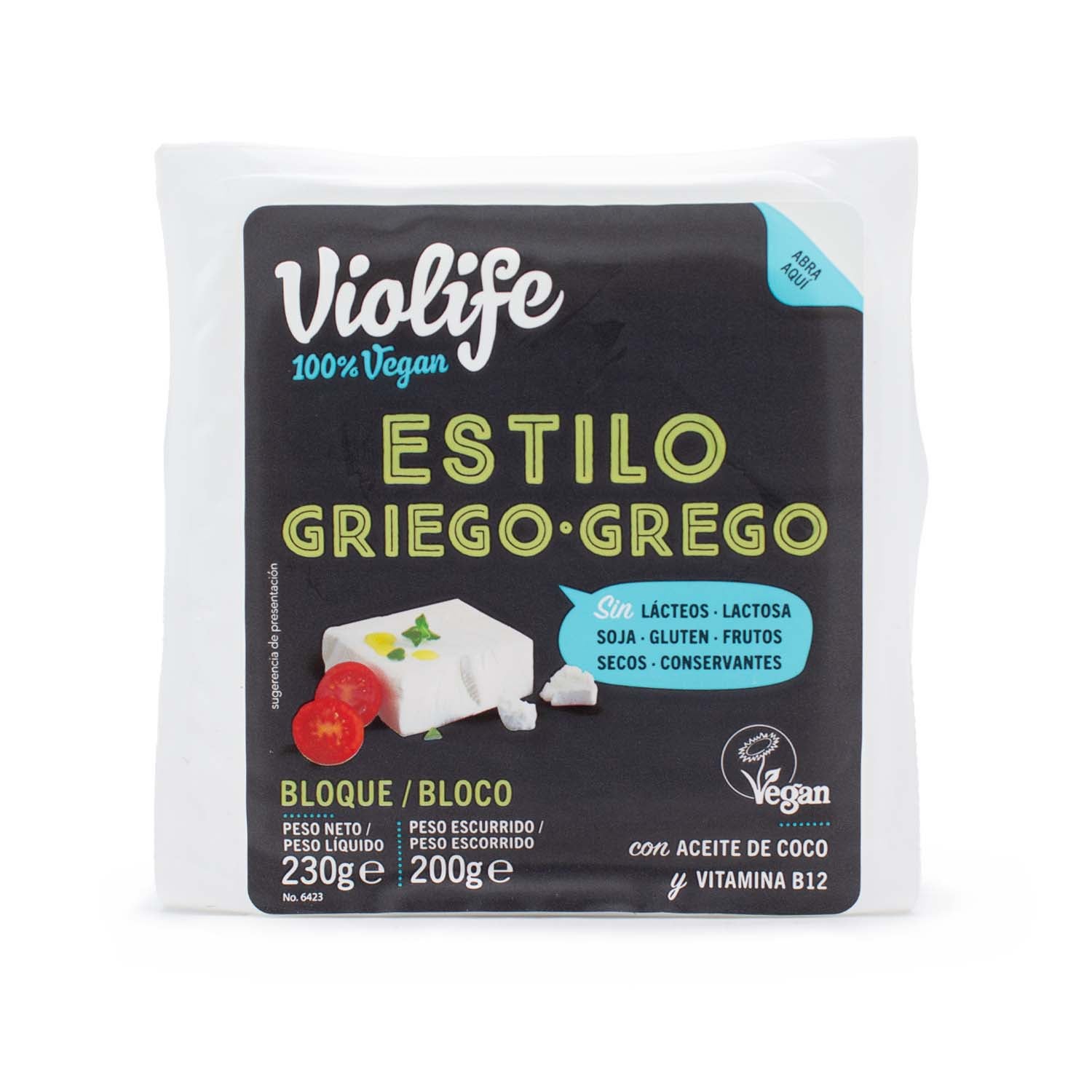 Queso Vegano en Bloque Estilo Griego 230g Violife