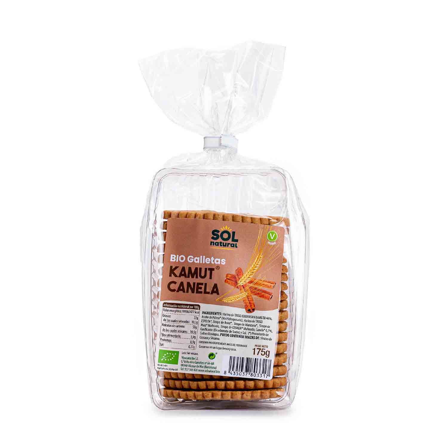 Galletas de Kamut y Canela 175g Sol Natural