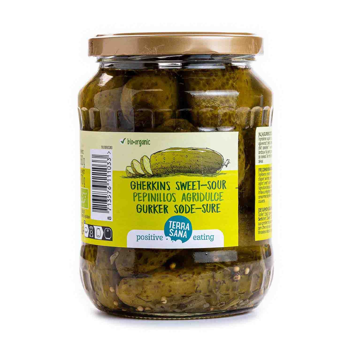 Pepinillos Agridulces 670g Terrasana