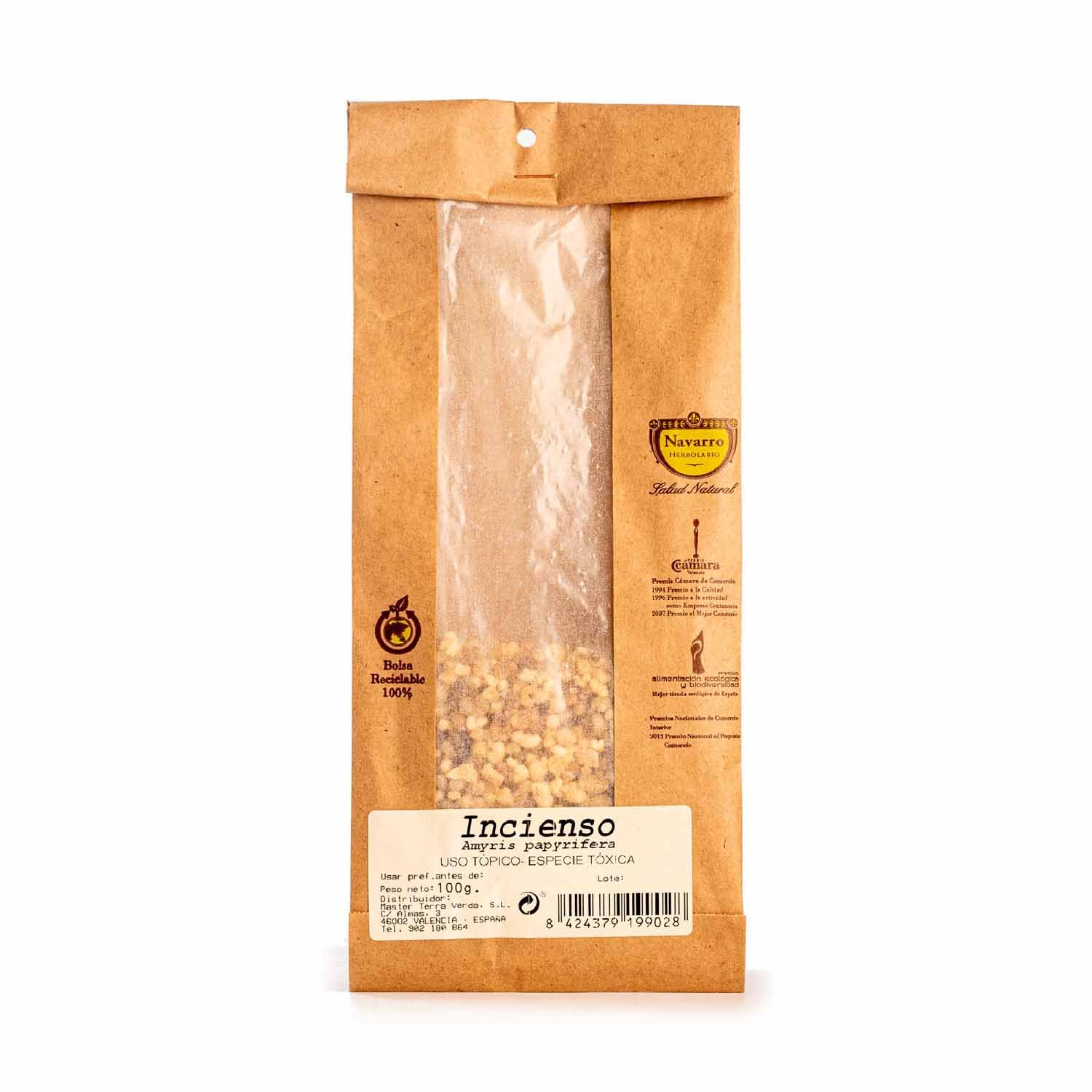 Incienso en Grano 100g Herbolario Navarro