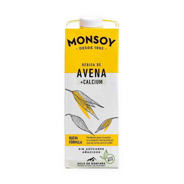 Bebida de Avena con Calcio 1L Monsoy