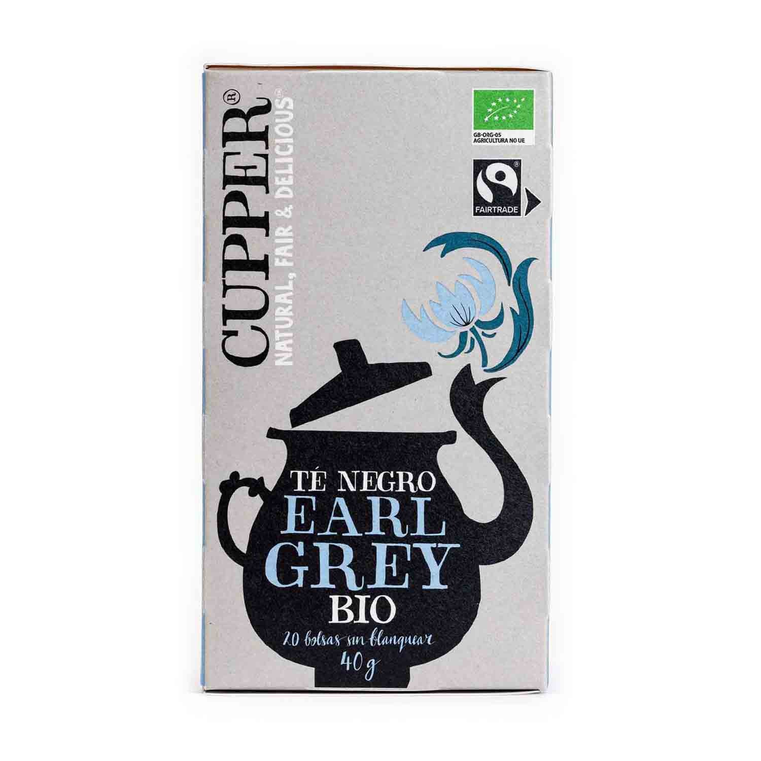 Té Negro Classic Early Grey Bio 20 filtros Cupper