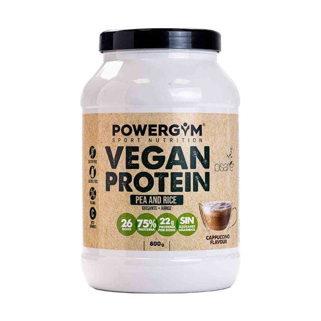 Proteína Vegana 75% con Sabor a Capuccino 800g Powergym