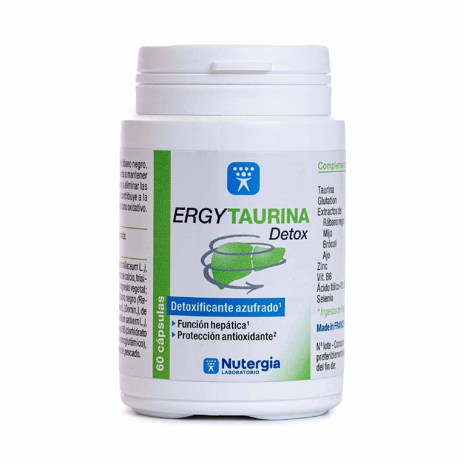 Ergy Taurina Detox 60 cápsulas Nutergia