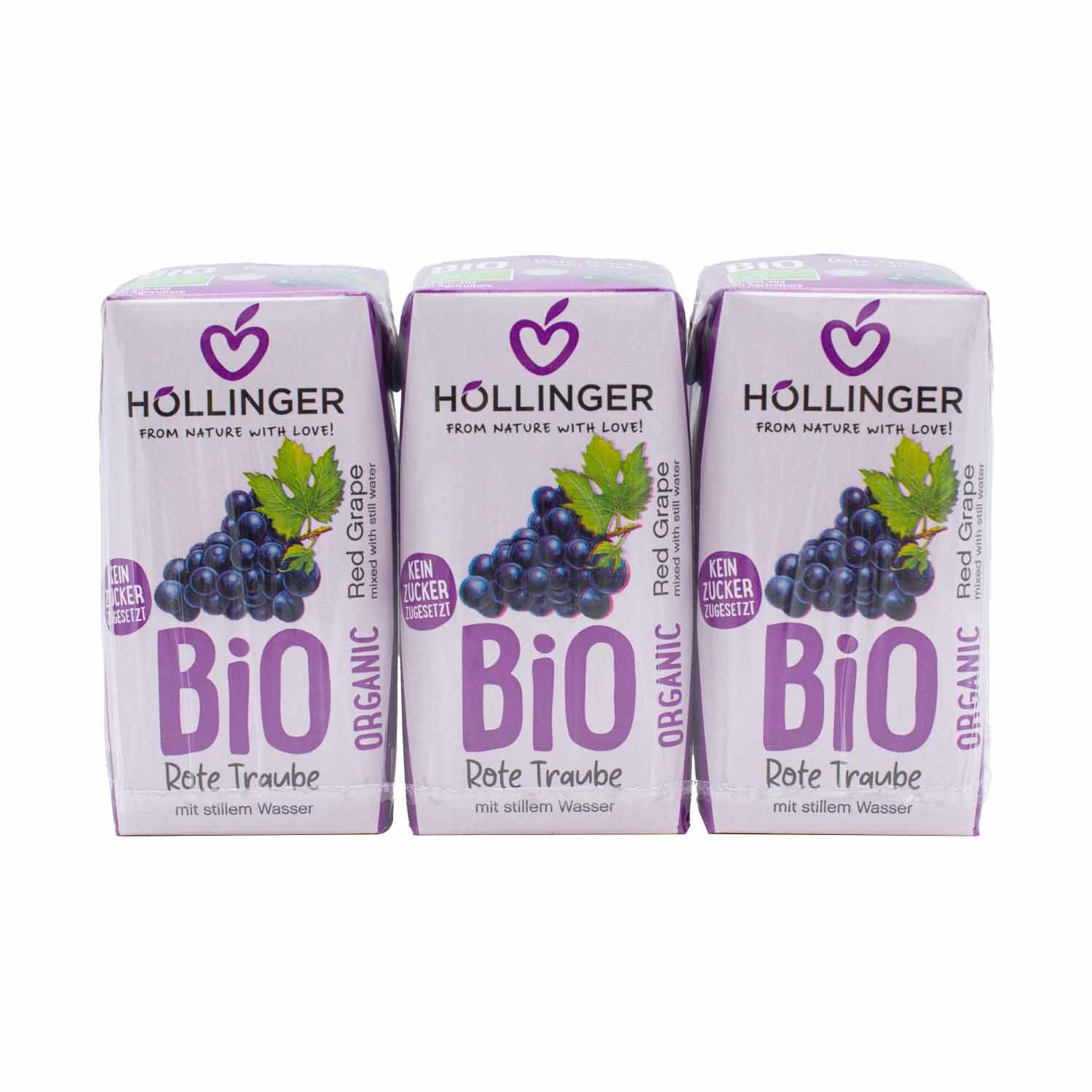 Zumo de Uva Negra Minibrick 3x200ml Hollinger