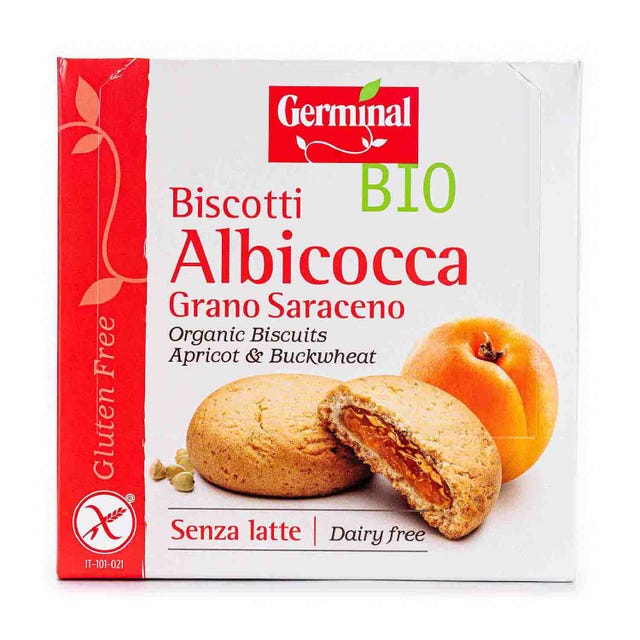 Galletas Trigo Sarraceno sin Gluten con Crema de Albaricoque 200g Germinal
