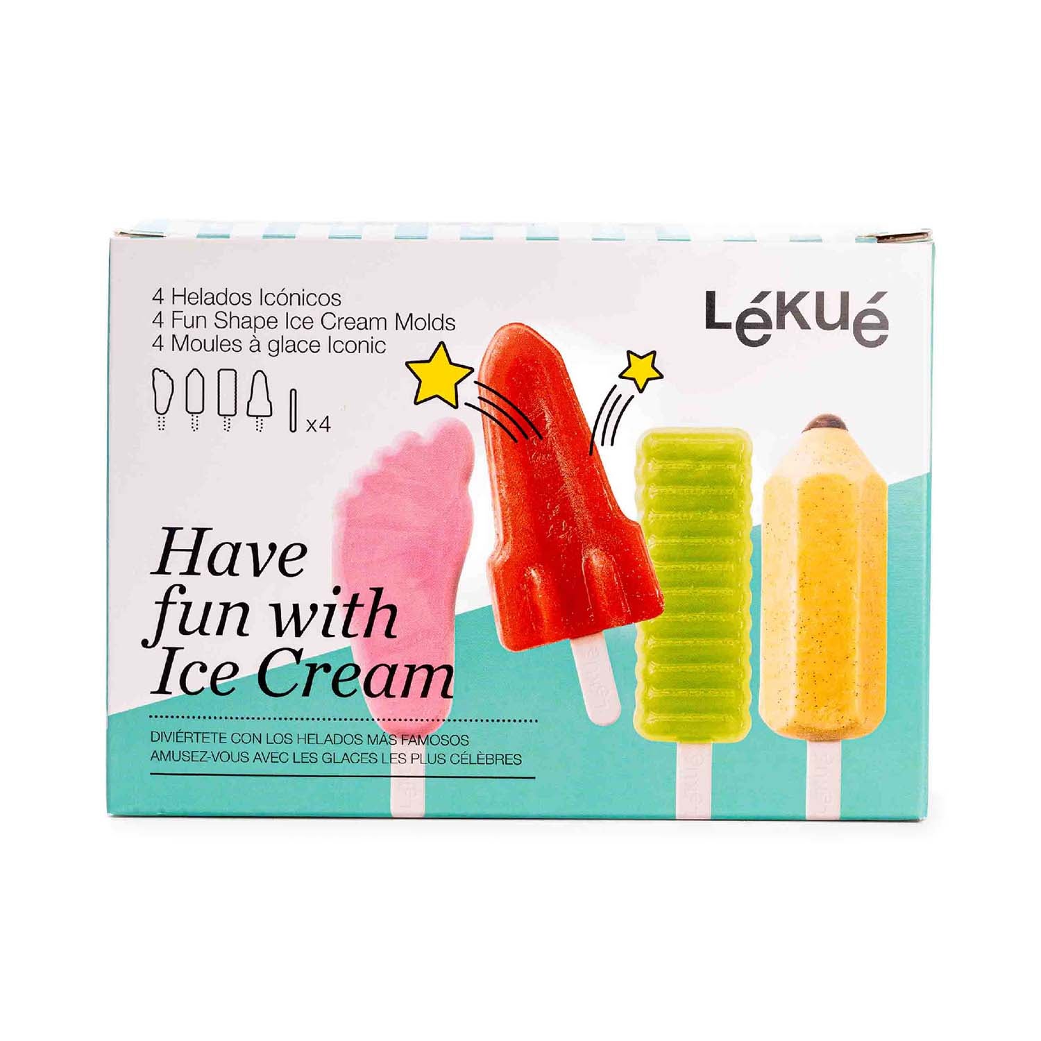 Molde de Silicona Polos Icónico Apilable Surtido 4ud Lékué