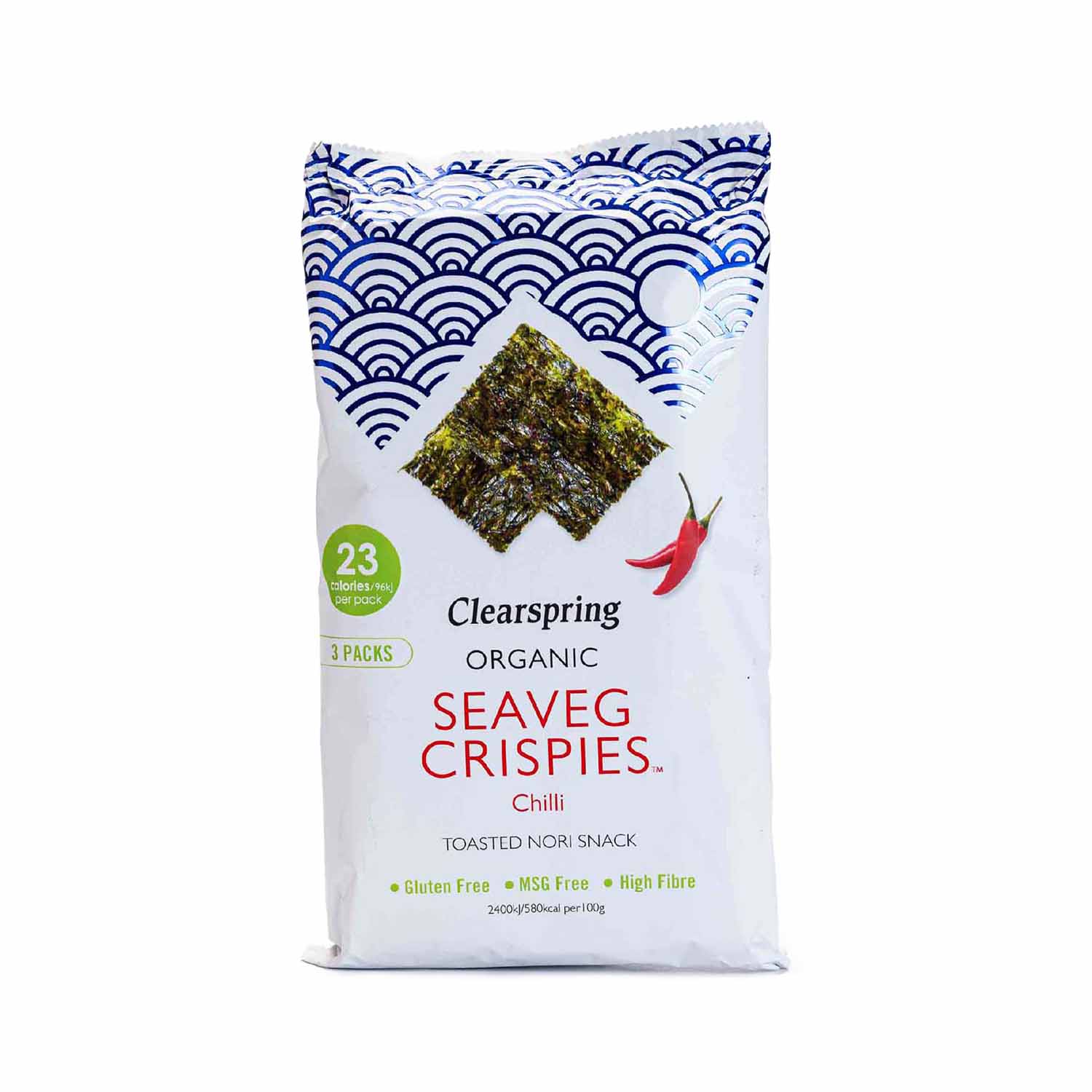 Snack de Alga Nori con Chilli Pack 3ud Clearspring