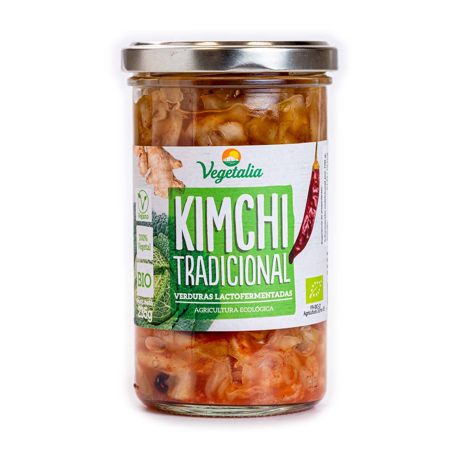 Kimchi verduras lactofermentadas tradicional 285g Vegetalia