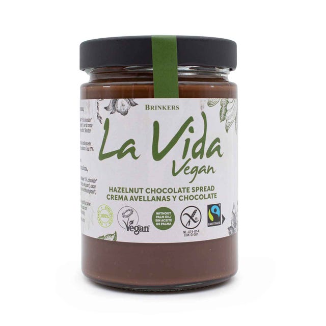 Crema Vegana de Chocolate con Avellanas 600g La Vida Vegan