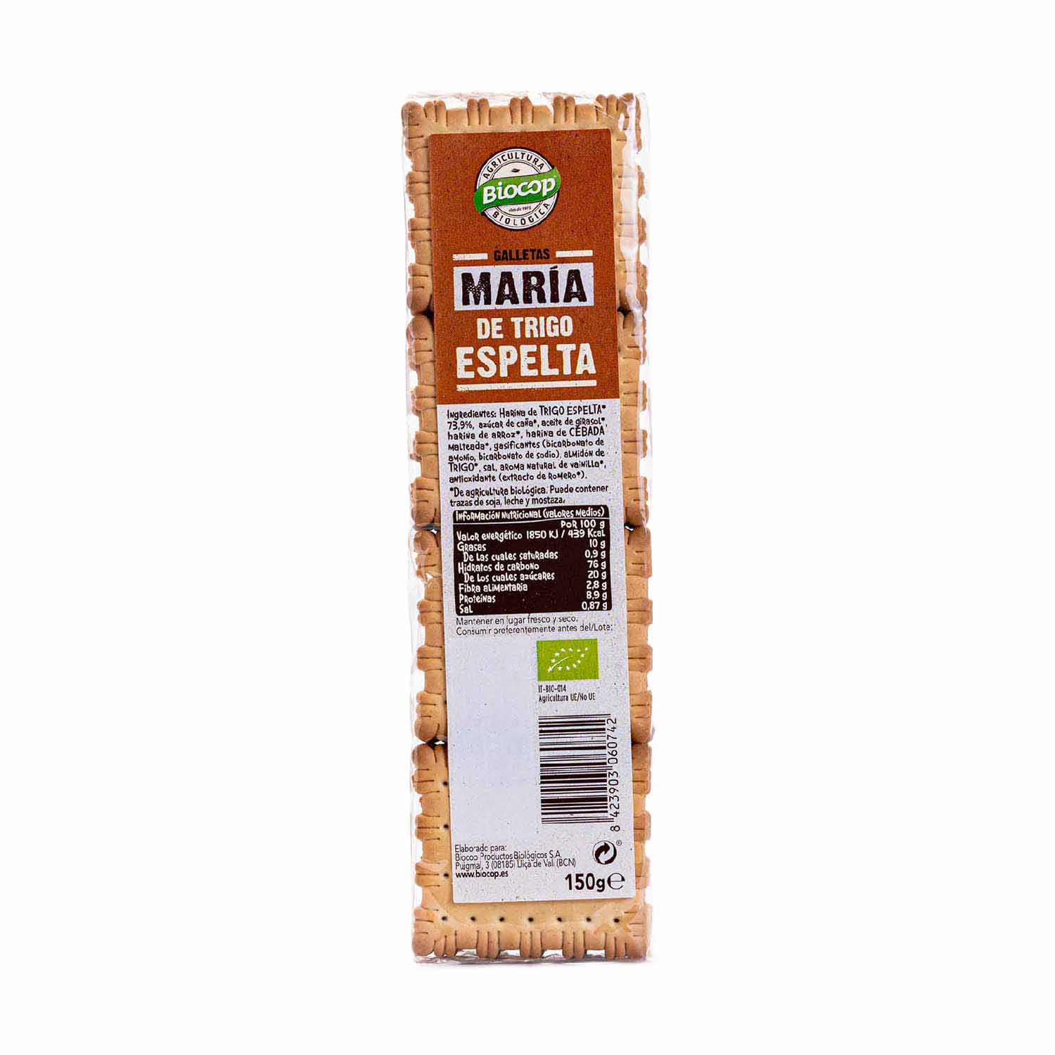 Galletas María de Trigo Espelta 150g Biocop