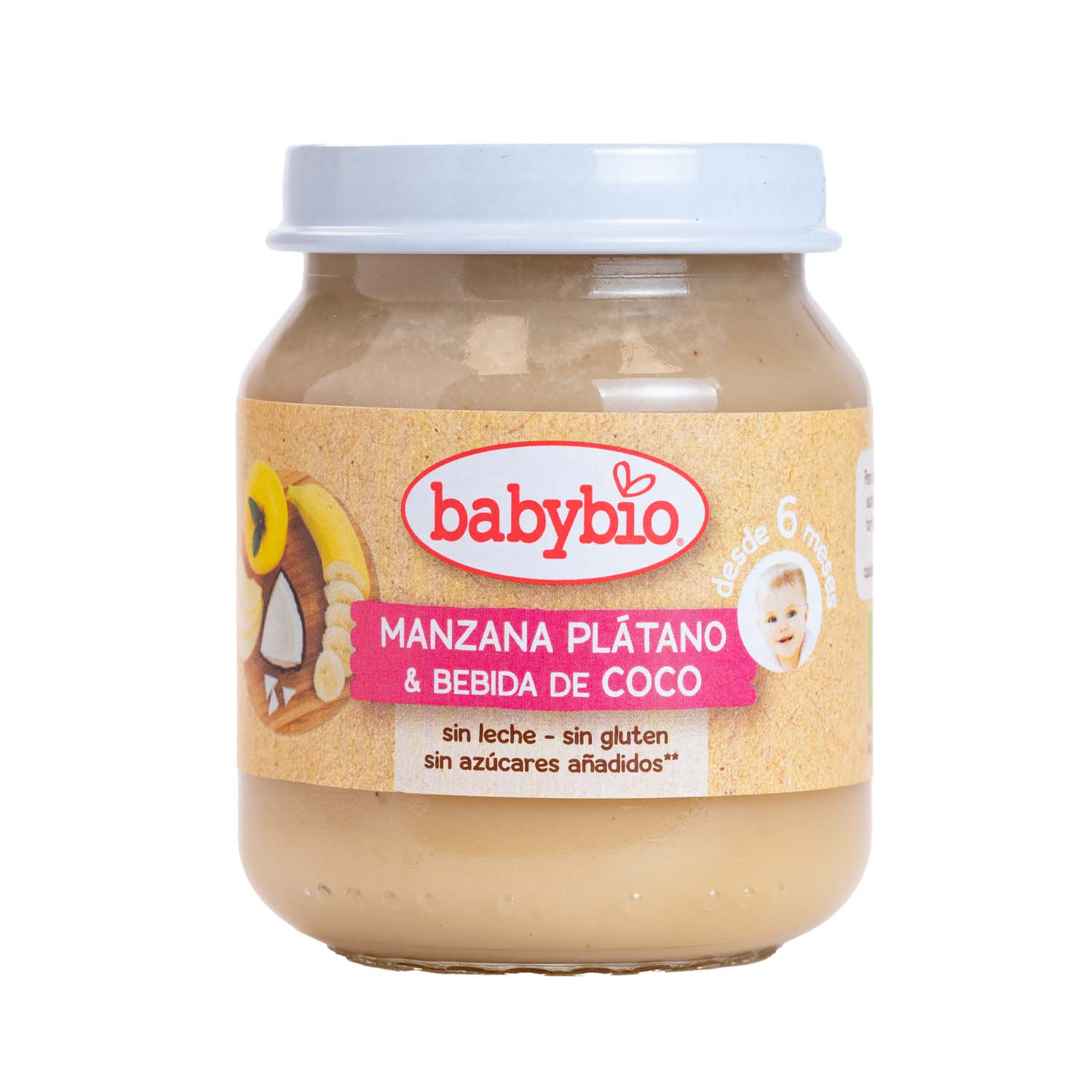 Potito de Manzana, Plátano y Bebida de Coco 130g Babybio