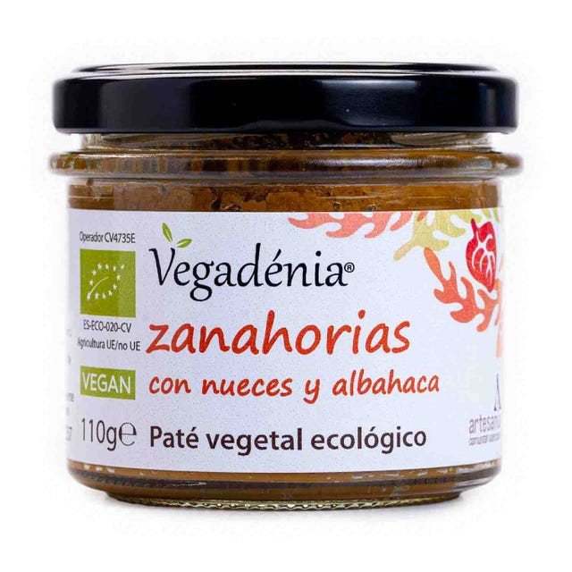Paté de Zanahorias con Nueces y Albahaca 110g Vegadénia