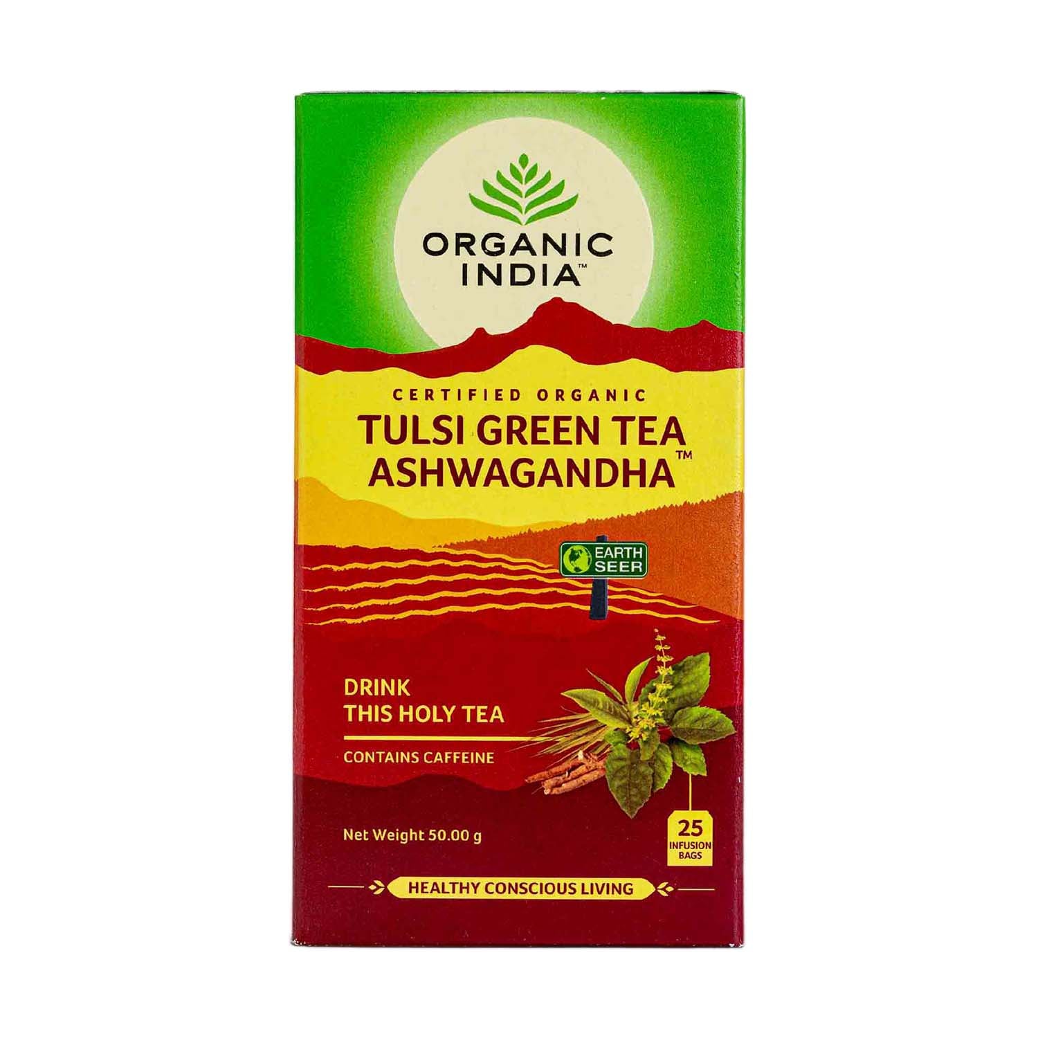 Té Verde Tulsi Ashwangandha 150g Organic India