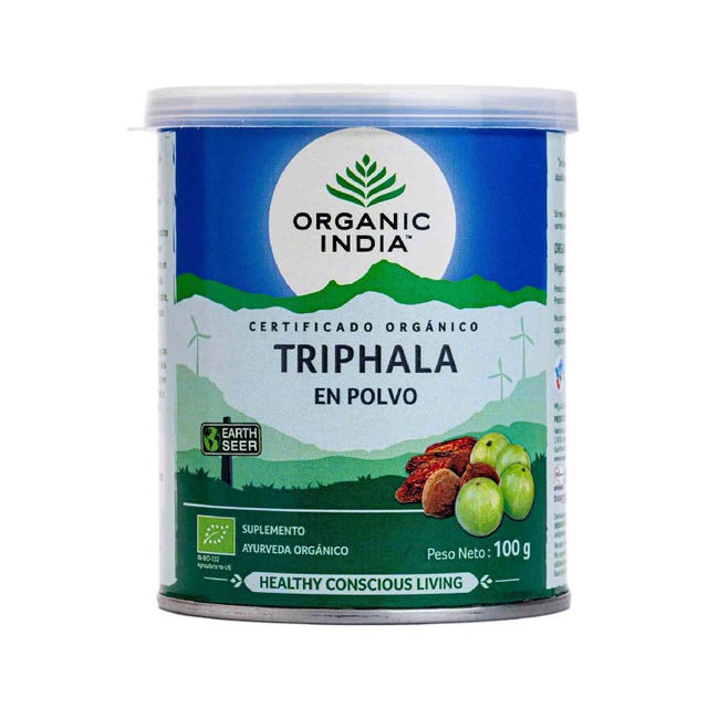 Triphala en Polvo Orgánico Tin 100g Organic India