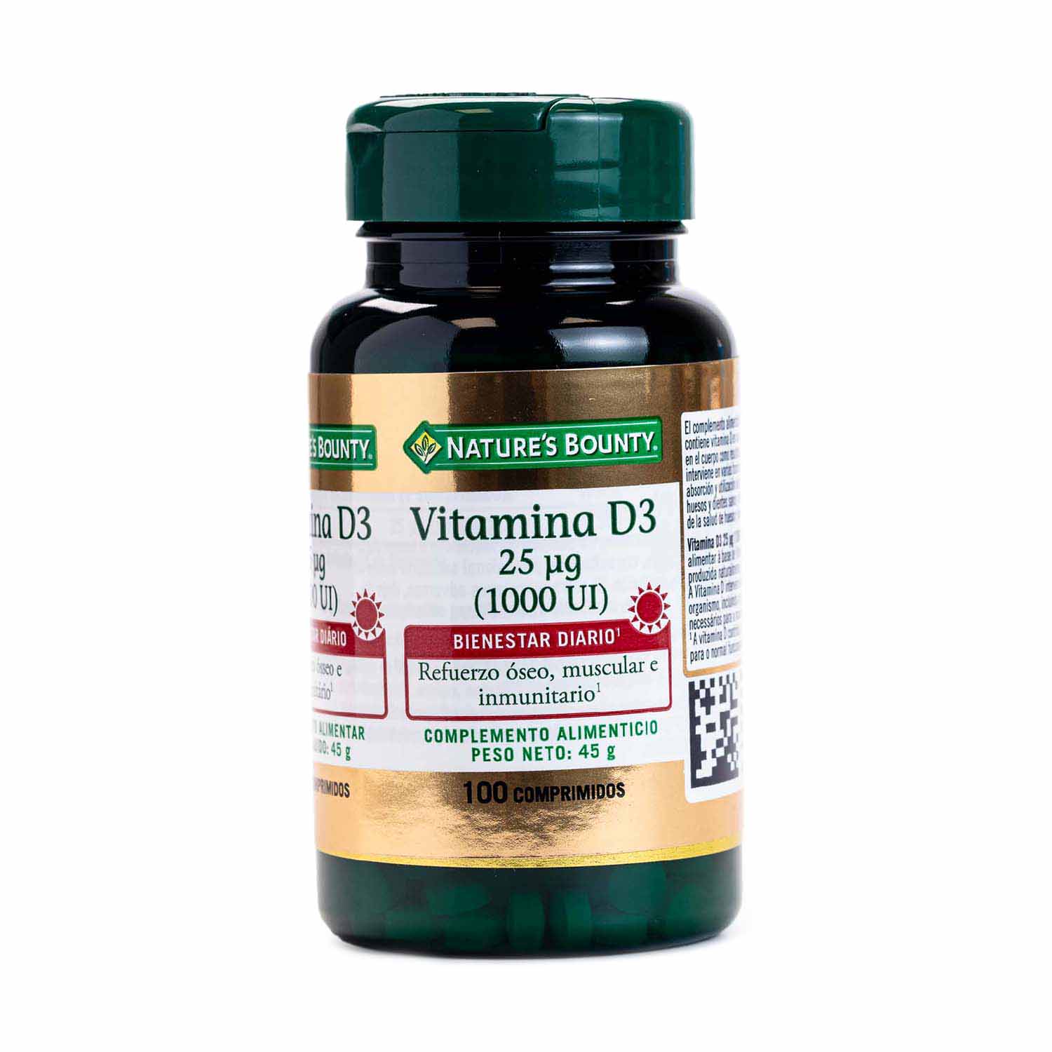 Vitamina D3 1000UI 100 comprimidos Nature'S Bounty