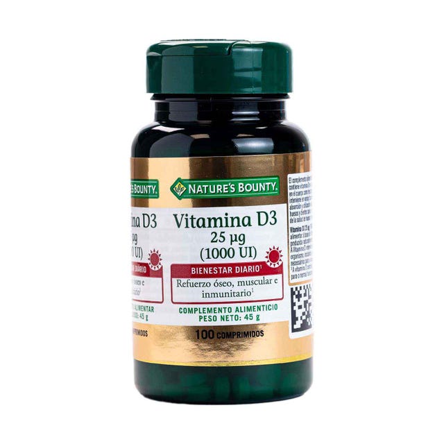 Vitamina D3 1000UI 100 comprimidos Nature'S Bounty