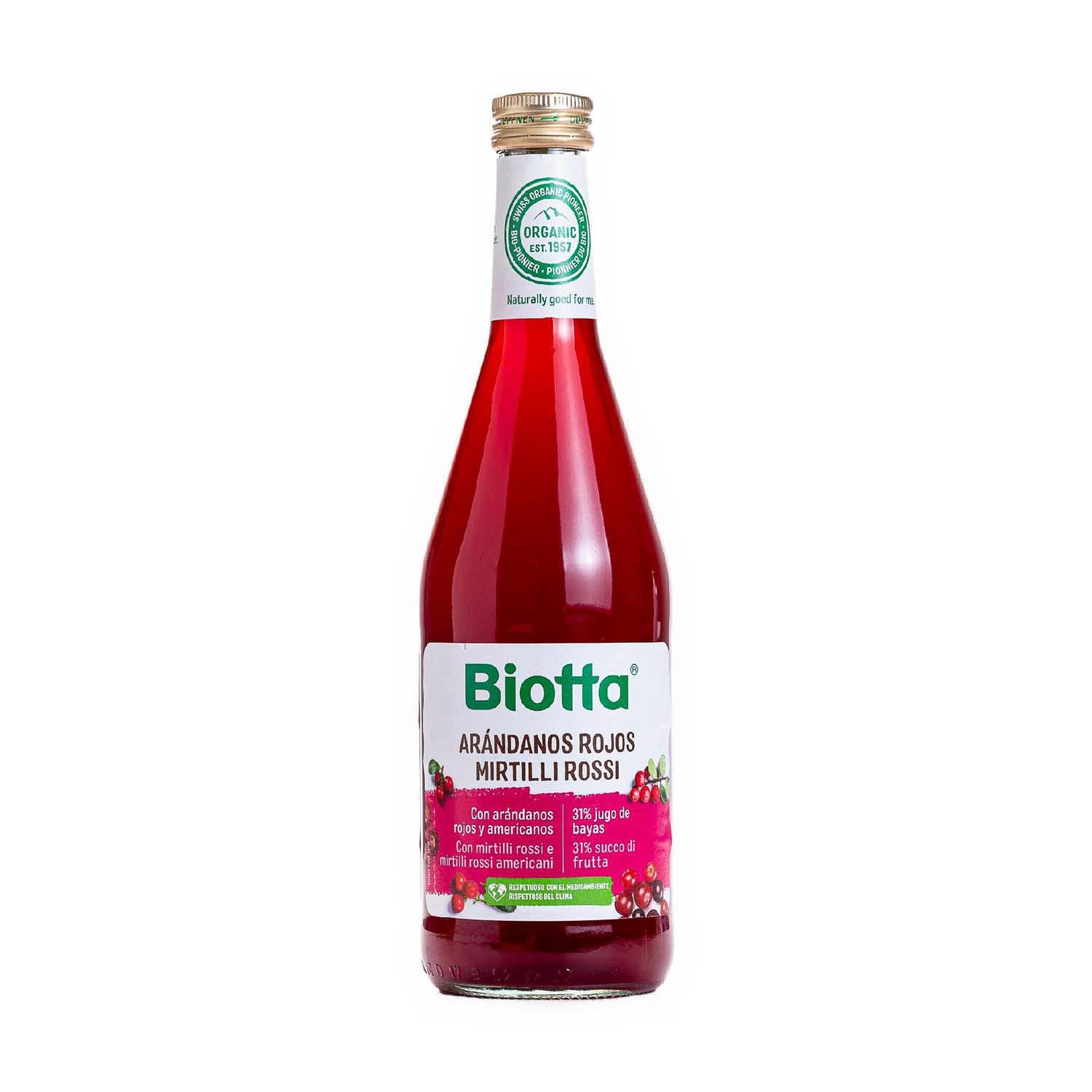 Zumo de Arándanos Rojos 500ml Biotta