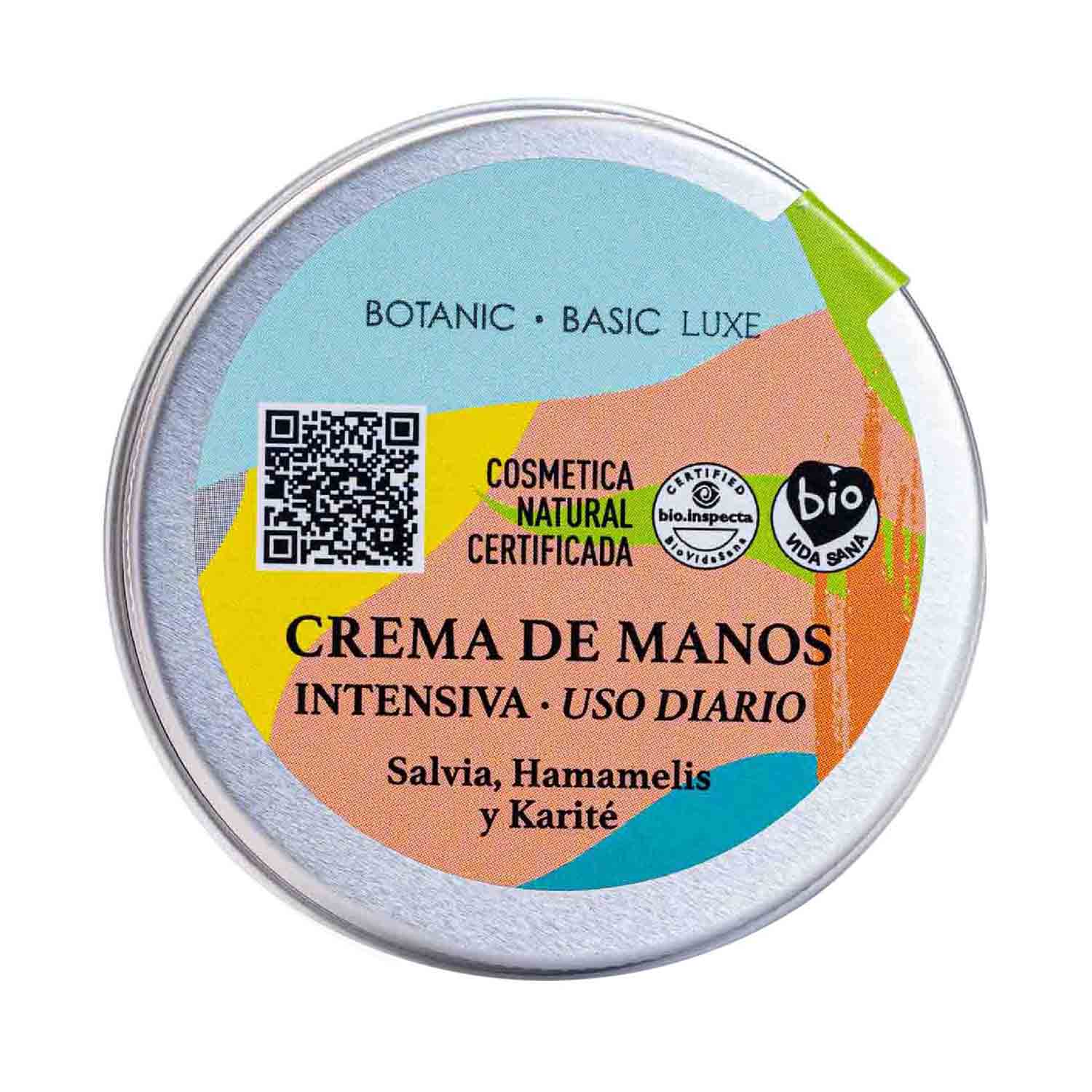 Crema Manos Intensiva Uso Diario 50ml Botanic Basic Luxe