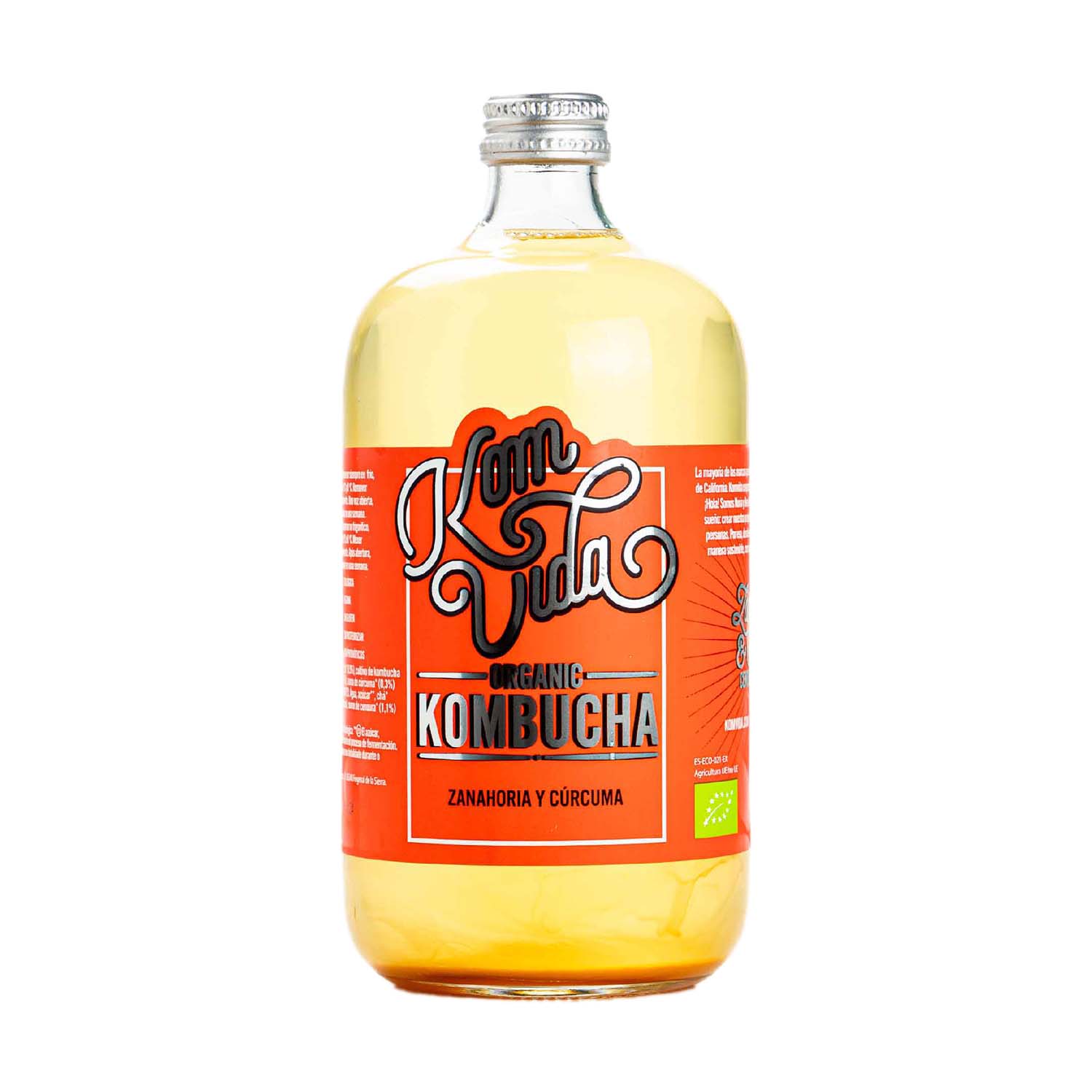 Kombucha de Zanahoria y Cúrcuma 750ml Komvida