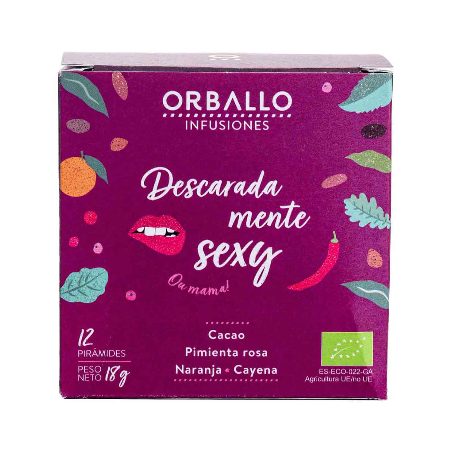 Infusión de Cacao, Pimienta Rosa, Naranja y Cayena 15 filtros Orballo