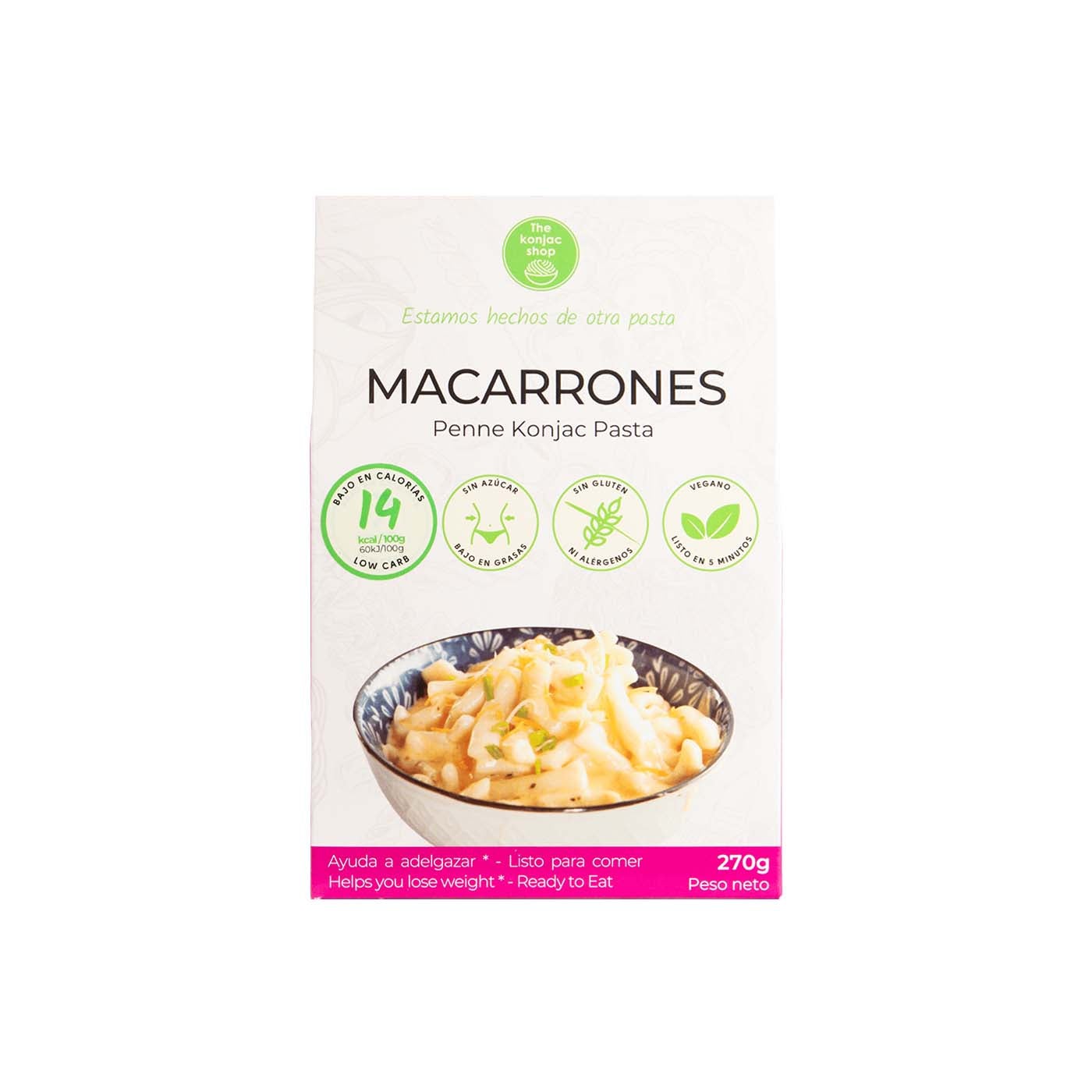 Macarrones de Konjac 200g The Konjac Shop