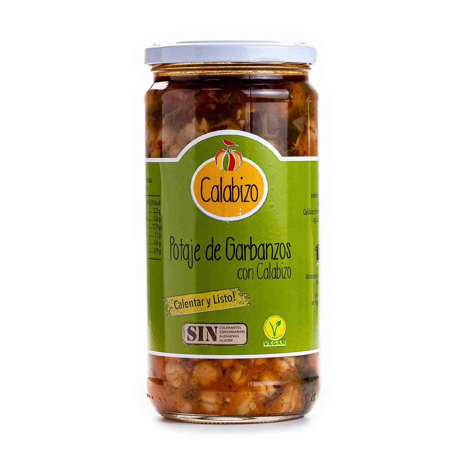 Potaje de Garbanzos y Chorizo Vegano 720g Calabizo