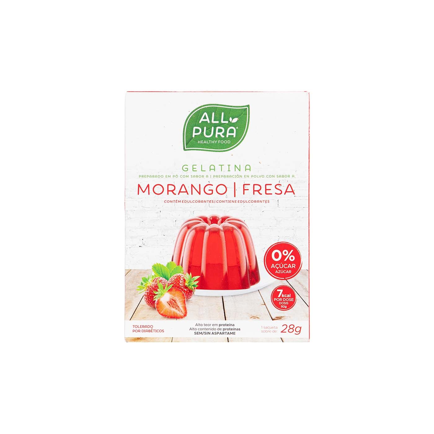 Gelatina de Fresa Zero 28g Dietmed