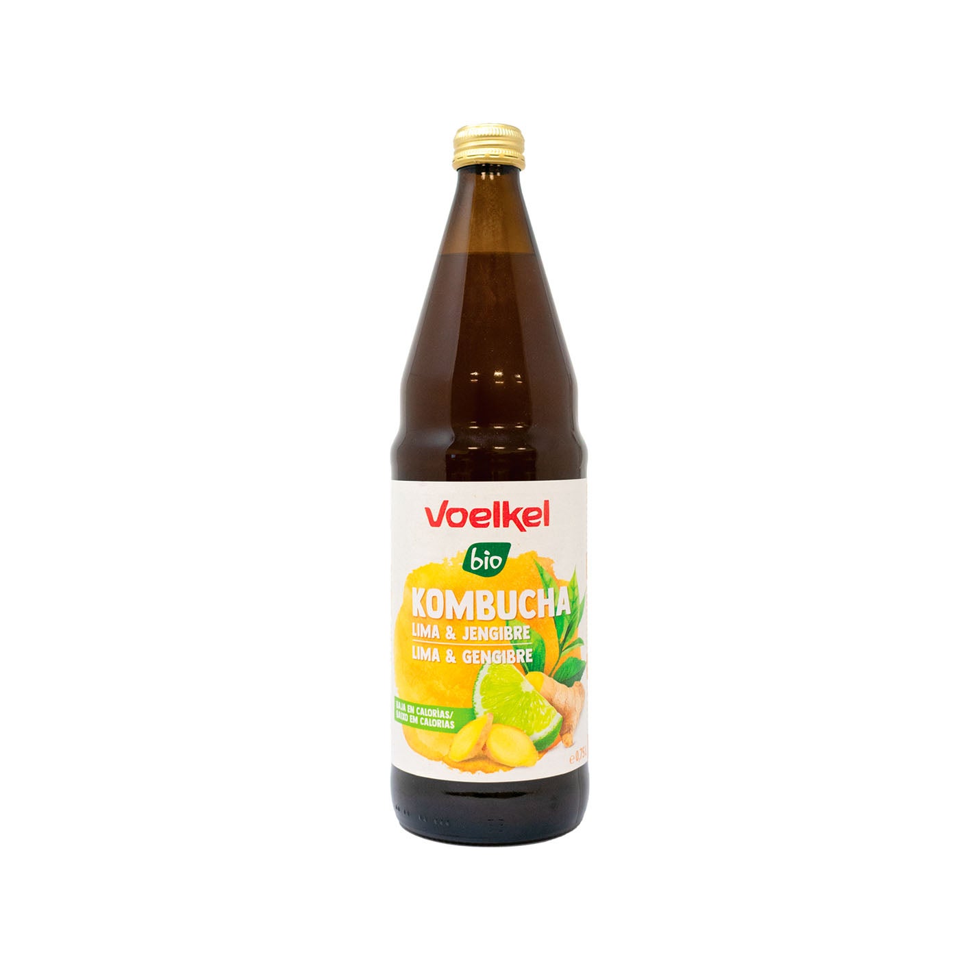 Kombucha Sabor Lima y Jengibre 750ml Voelkel