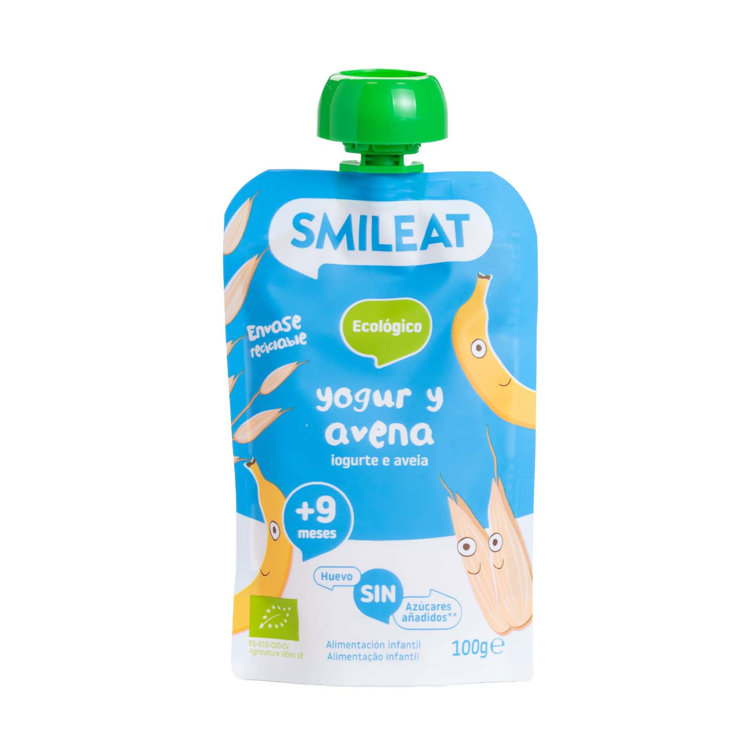 Pouch de Yogur y Avena 100g Smileat