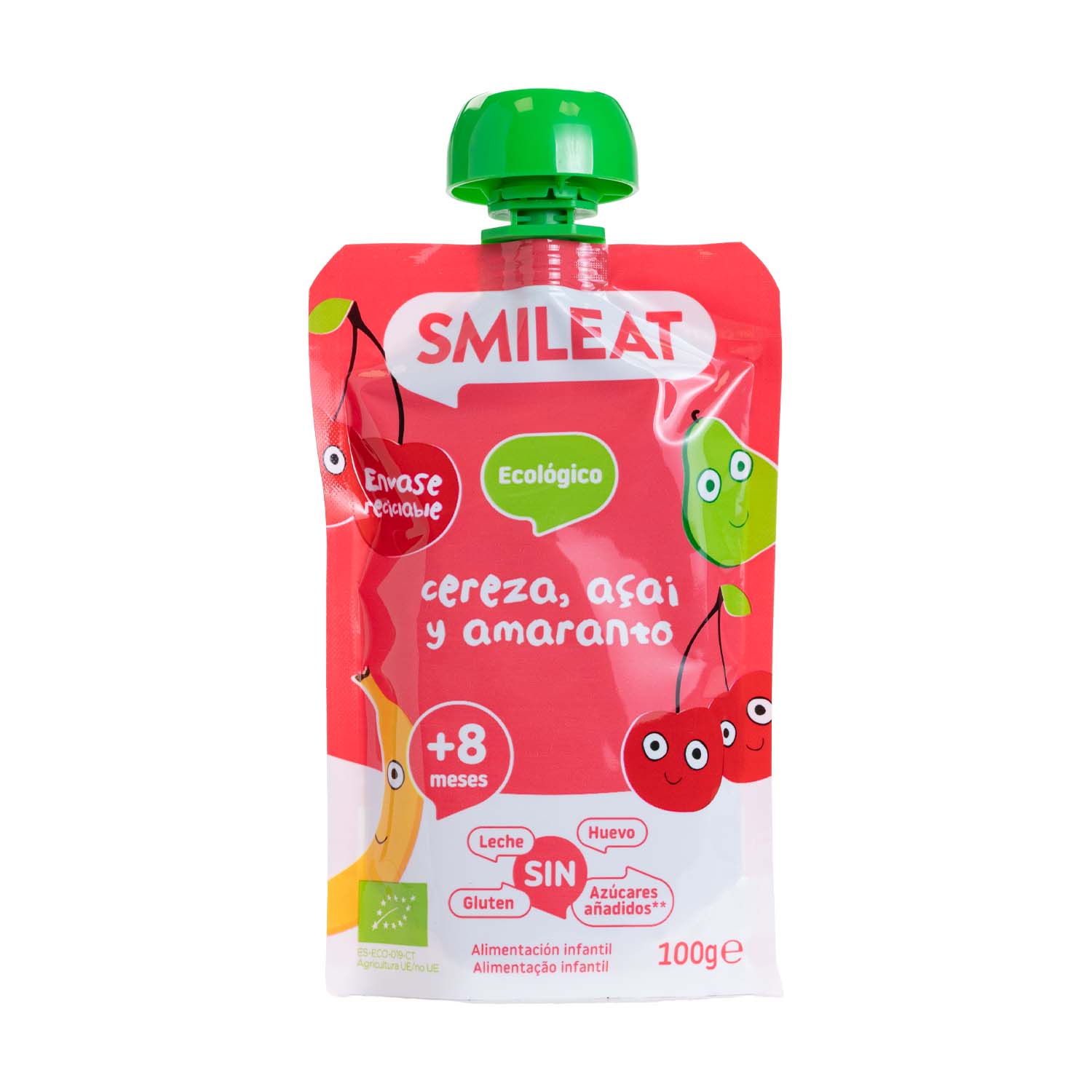 Pouch de Cereza, Açai y Amaranto 100g Smileat