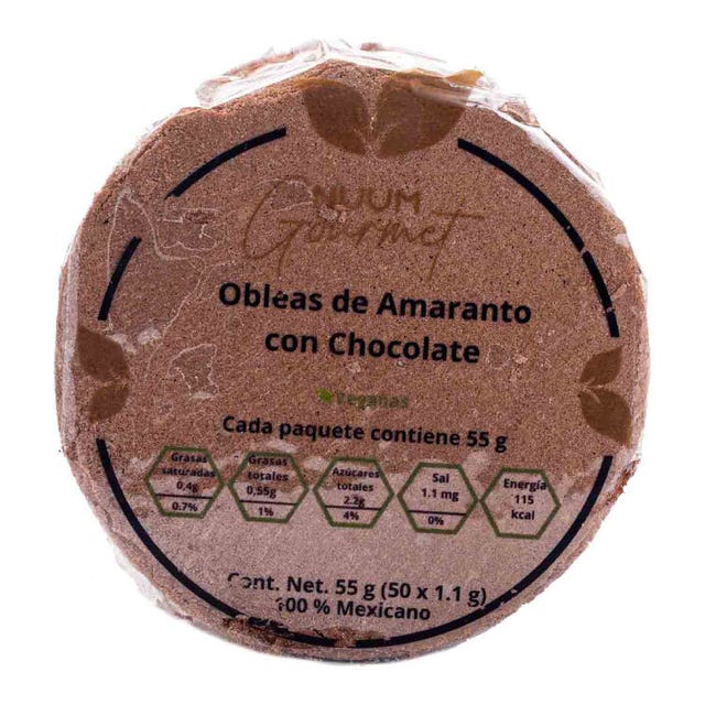Obleas de Amaranto con Chocolate 60g Nuum